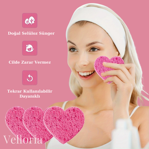 Velloria™ Kalpli Doğal Selüloz Sünger (10 Adet)